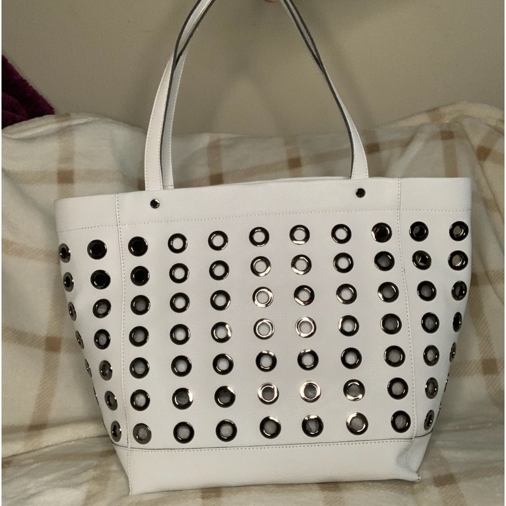 Deuc Lux white tote grommet bag NWT - Picture 2 of 10